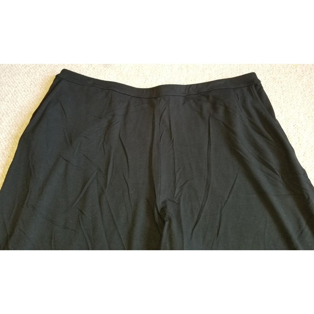 Womens Pants-J. JILL-WEAREVER-black knit 'Full Leg Cropped' capsule lagenlook-L - Picture 2 of 4